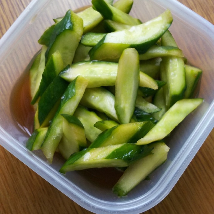 きゅうりの冷麺のたれ漬け